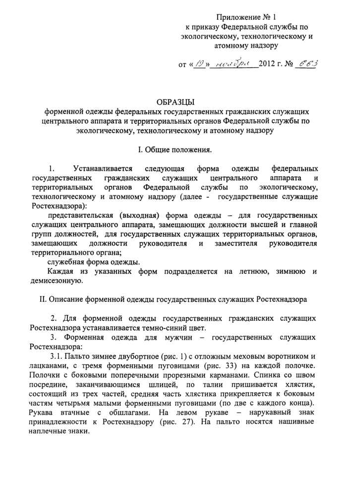 Форма и знаки различия Госгортехнадзора РФ 1999-2012 гг